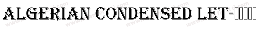 Algerian Condensed LET字体转换